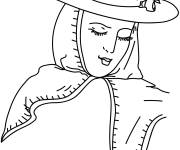 Coloriage et dessins gratuit Villageoise espagnole à imprimer