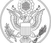 Coloriage et dessins gratuit Armoiries des &Eacute;tats-Unis à imprimer