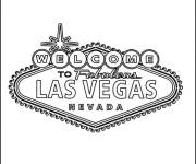 Coloriage et dessins gratuit Bienvenue &agrave; Las Vegas à imprimer
