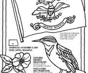 Coloriage et dessins gratuit Dakota dur Nord au Etats Unis à imprimer
