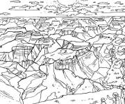 Coloriage et dessins gratuit Grand Canyon &eacute;tats unis à imprimer
