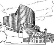 Coloriage L'architecture de Los Angeles
