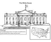 Coloriage La maison blanche &Eacute;tats-Unis