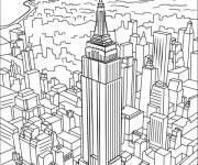 Coloriage La ville de Manhattan