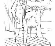 Coloriage Le pr&eacute;sident des &eacute;tats unis Abraham Lincoln 