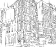 Coloriage Manhattan r&eacute;aliste
