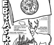 Coloriage Nebraska Etats unis