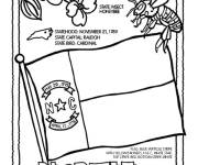 Coloriage North Carolina au Etats Unis
