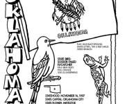 Coloriage Oklahoma des Etats Unis