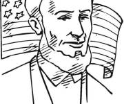 Coloriage Portrait d'Abraham Lincoln