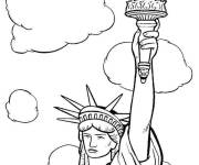 Coloriage Portrait de la Statue de la Libert&eacute;