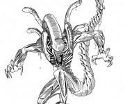 Coloriage Affiche du Film Alien
