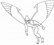 Coloriage Extraterrestre avec des Ailes