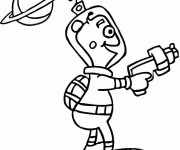 Coloriage Extraterrestre Cartoon