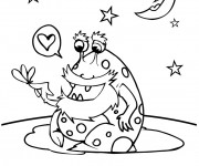 Coloriage Extraterrestre en amour