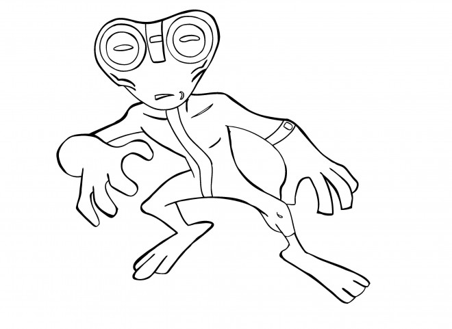 Coloriage Extraterrestre Facile A Colorier