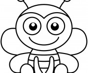 Coloriage et dessins gratuit Abeille Facile à imprimer