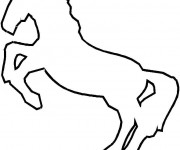 Coloriage Cheval galopant facile