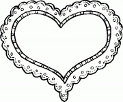 Coloriage et dessins gratuit Coeur facile à imprimer