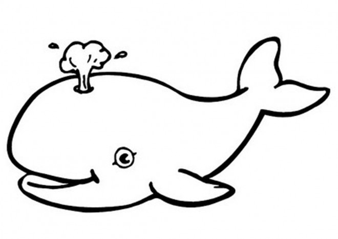 Coloriage et dessins gratuits Facile Baleine à imprimer