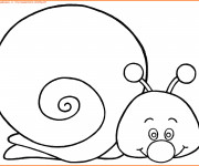 Coloriage et dessins gratuit Facile Escargot à imprimer