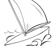 Coloriage Facile Voilier