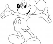 Coloriage Mickey Mouse Facile
