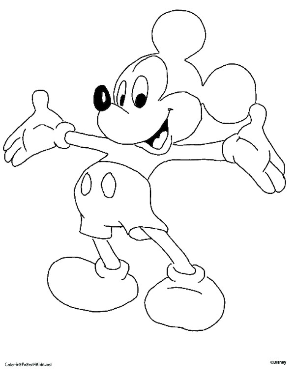 Coloriage et dessins gratuits Mickey Mouse Facile à imprimer