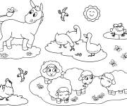 Coloriage Animaux de la ferme gratuit