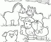 Coloriage Animaux ferme à colorier