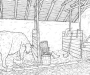 Coloriage Ferme &eacute;table