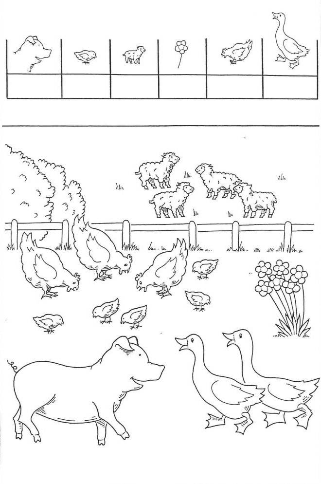 Coloriage et dessins gratuits Fiche pédagogique sur les animaux de la ferme à imprimer