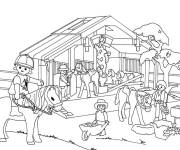 Coloriage Il y a plein des animaux dans cette ferme lego