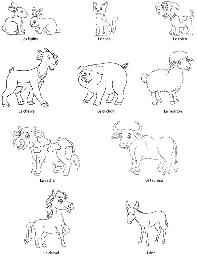 Coloriage et dessins gratuits Image animaux de la ferme à imprimer