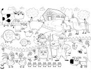 Coloriage La ferme agricole