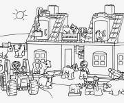 Coloriage Lego ferme