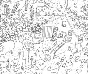 Coloriage Les animaux de la ferme &agrave; colorier enfants