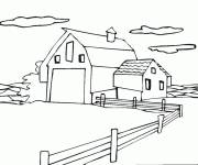 Coloriage Maison ferme