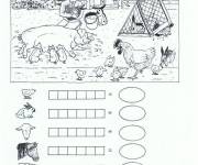 Coloriage P&eacute;dagogique ferme en ligne