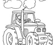Coloriage Tracteur &agrave; imprimer de ferme