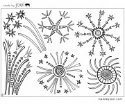 Coloriage et dessins gratuit Feu d'artifice à imprimer