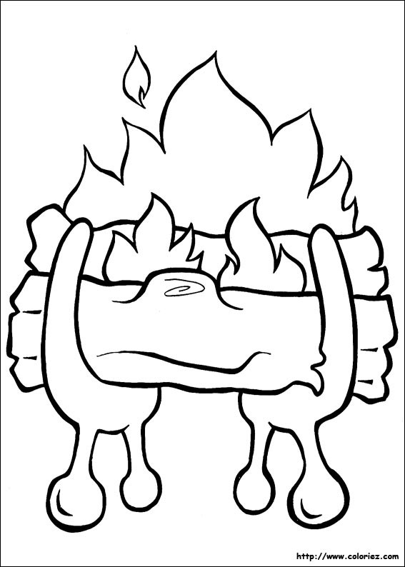 Coloriage Feu Et Flamme Dessin Gratuit à Imprimer