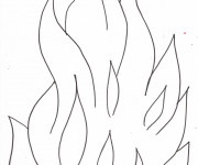 Coloriage et dessins gratuit Flamme à imprimer