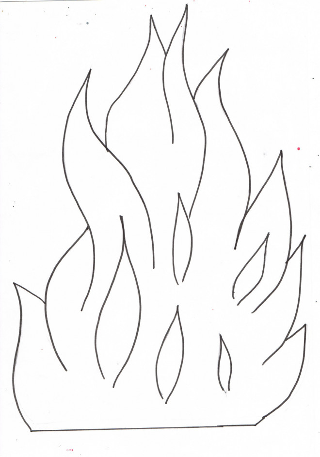 Coloriage Flamme Dessin Gratuit A Imprimer