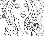Coloriage Belle fille adolescente &agrave; imprimer