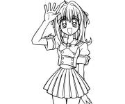 Coloriage Belle fille de 16 ans de manga