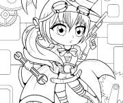 Coloriage Fille ado de 12 ans kawaii