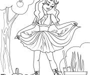 Coloriage et dessins gratuit Fille ado du jardin à imprimer