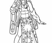 Coloriage Fille ado en tenue hippie