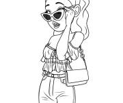 Coloriage Fille ado fashionista